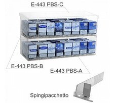 E-443 PBS Espositore in plexiglass trasparente da banco porta sigarette da 20 -