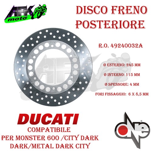 Disco freno posteriore per - freno,