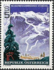 Austria 1990 Montagne Sport Invernali Sci Animazione 1v MNH