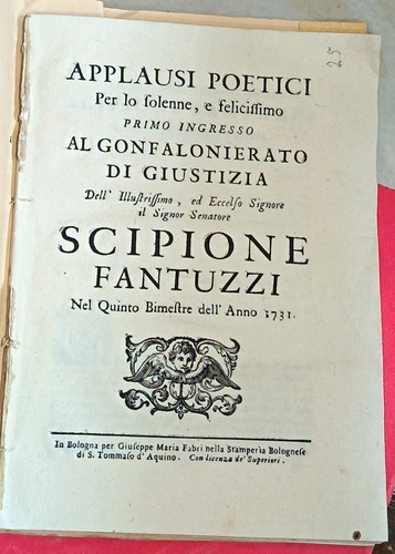 1731 bologna applausi - 1731., bologna.