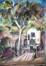 COSTIERA AMALFITANA-AMALFI-SUGGESTIVA VEDUTA-VALLE DEI MULINI-DIPINTO FIRMATO