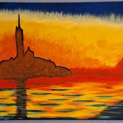 Quadro acrilico dipinto a - ,