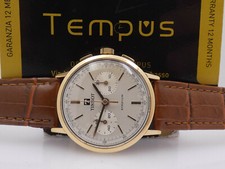 CRONOGRAFO TISSOT STADIUM BICOMPAX 40003 ORO 18 KT ANNI '50s MANUALE OROLOGIO 