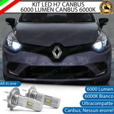 KIT FULL LED PER RENAULT CLIO MK4 RESTYLING LAMPADE LED H7 6000K ANABBAGLIANTI
