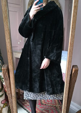 Cappotto nero vera - , pelliccia