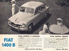 Catalogue Brochure Fiat 1400 B