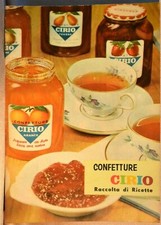 confetture CIRIO raccolta di ricette dolci anni Cinquanta pubblicità advertising