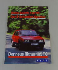 Depliant / Brochure Fiat Ritmo Abarth 130 TC + Ritmo 105 TC Stato 07/1983