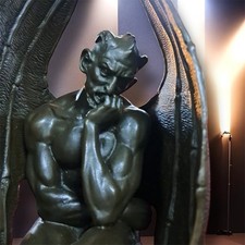 Statua scultura diavolo bronzo