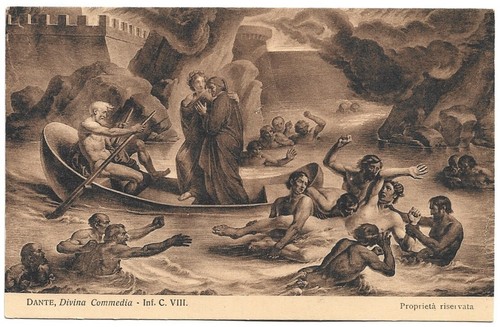 Antica cartolina illustrata - antica,