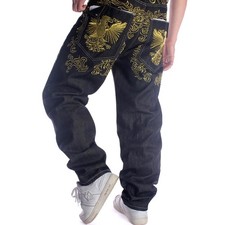 Jeans uomo tribale uccellino