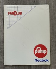 Vintage Reebok The Pump Fan Club Folder anni 90 OG Promo Sneaker Memorabilia Raro