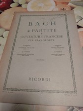 Bach 4 Partite e Ouverture Francese Per Pianoforte Libro