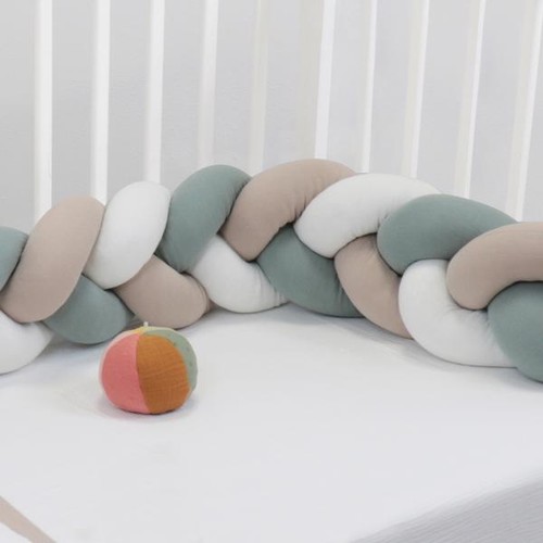 Treccia paracolpi per culla - treccia, e