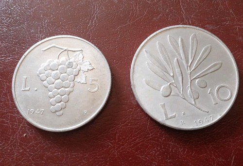 Lire 1947 ulivo - 5+,