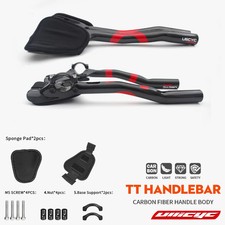  Manubrio poggia bici corsa strada MTB fibra di carbonio TT con gomitiere in spugna