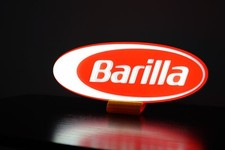 Lampada Insegna Luminosa USB C LED Targa Lightbox Logo Barilla Rigatone Stand 3D
