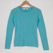Maglione Hermès 100% cashmere colore azzurro taglia L da donna