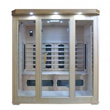 Sauna Infrarossi 175x135 per 4 Persone porta a vetro cromoterapia e ozonoterapia
