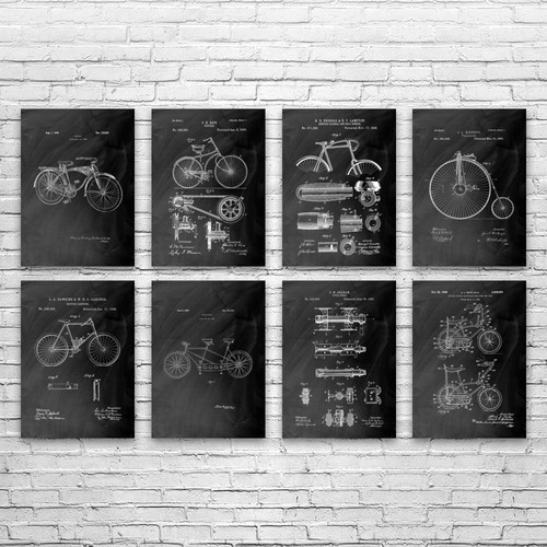 Bicicletta brevetto wall art - wall,