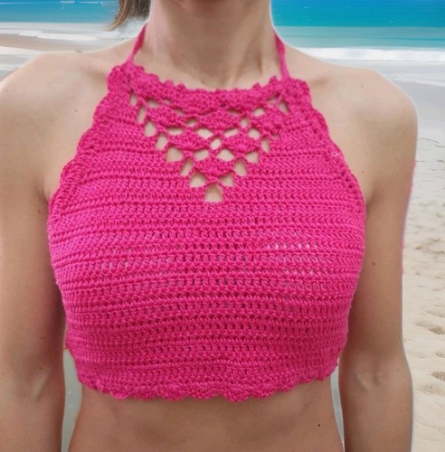 Top fucsia cotone - fucsia,