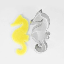Stampi per biscotti a forma di cavalluccio marino 5 pezzi in acciaio inox cottura frutta