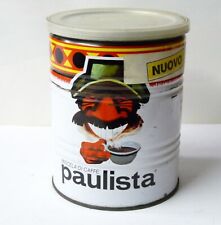 Barattolo in metallo Caffè Lavazza Nuovo Paulista con coperchio. Vintage anni 60