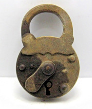 ANTICO LUCCHETTO IN FERRO SENZA CHIAVE ALTEZZA CM. 11,5