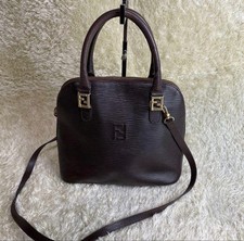 Borsa a mano vintage FENDI nera donna autentica dal Giappone