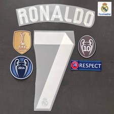 Patch Real Madrid RONALDO #7 trasferta nome stampa e numero 2014/15 UCL