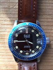 AVIA Marino Automatico Orologio Steel Excellent!