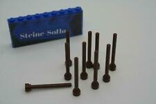 Lego (c) 10x Antenna - 1x4 - Marrone Rosso - 3957 - Antenna, Marrone Rossastro