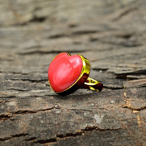 Unisex cuore corallo rosso 18k - unisex,