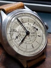 Big Chronographe Swisse Cronografo monopulsante  Movimento Ruota Colonne Vintage