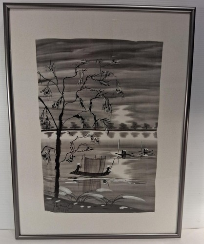 Asian painting canvas night - asian,