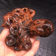 Natural red obsidian - red,