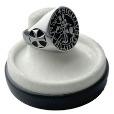 Templare anello argento cromo