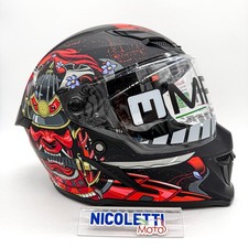 Casco Integrale Mph Blade Grafica Demone Rosso Nero E2206