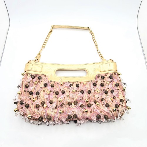 Borsa mano rafe rosa - rosa, con