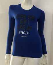 DENNY ROSE Maglia blu stampa
