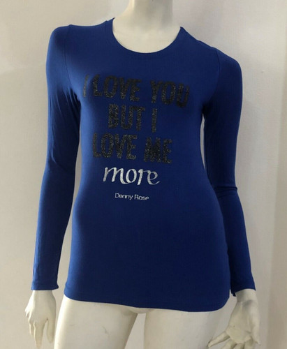 Denny rose maglia blu - blu, stampa