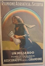 CARTOLINA PUBBLICITARIA  ASSICURSZIONE SIGURTà  DUDOVICH  VIAGG  FG