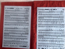 TWO Letraset INSTANT LETTERING