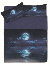 COPRIPIUMINO  Luna Matrimoniale singolo piazza e mezza 100% Cotone  DIGITALE