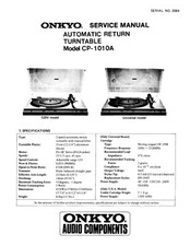 Manuale Di Servizio Per Onkyo