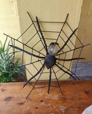 Lampada Ragno In Metallo E Legno