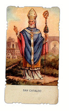 SANTINO CROMOLITO 1902 SAN CATALDO  con preghiera