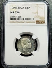 1 Lira 1901 R Rome The Head of