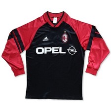 AC Milan 1999 2000 Adidas training jersey Size medium  allenamento LS black  