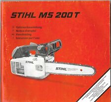 Motosega Stihl 200T Istruzioni per l'uso.